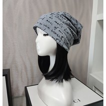 항암모자 여성 암환자용 탈모모자 봄 여름 가발 레터링 엣지 비니