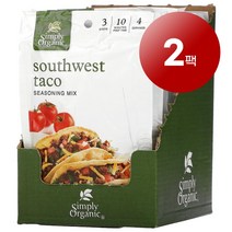 리암마켓 Simply Organic 심플리 사우스웨스트 타코 시즈닝 믹스 향신료 12개입 각 32g 1팩, 2팩