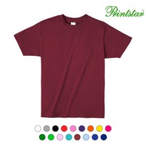프린트스타 32수 라이트 무지 반팔티 오버핏 루즈핏 티셔츠 남녀공용 20컬러 반팔