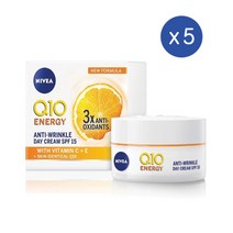 니베아 큐텐 파워 비타민C 에너지 페이스 수분크림 SPF15 50ml Nivea Q10 Power Vitamin C Energy Face Moisturiser, 5개
