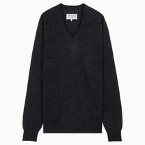 메종마르지엘라 (당일) 23SS 메종 마르지엘라 스티치 다크 그레이 브이넥 여성 니트 S51HA1197 S1802 1855M