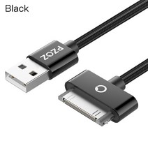 PZOZ-USB 케이블 고속 충전기 30 핀 충전 어댑터 케이블 아이폰 4 s 4 s 3GS 아이패드 2 3 아이팟 나노 1 이터치 어댑터용 데이터 충전, 01 Black