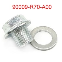 호환 자동차휠 너트 볼트 90009-R70-A00 엔진 오일 팬 드레인 플매트 카펫 러그 와셔 혼다 어코드 CR-V CR-Z Acura 자동차 부품 90009R70A00 액세서리