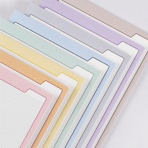f20 140249 톡톡 레인보우컬러 그리드 노트패드 B5 50매182x257mm 1개, 상세페이지 참조, 상세페이지 참조, 상세페이지 참조