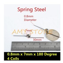 10Pcs 0.3 0.4 0.5 0.6 0.7 0.8mm 스프링 스틸 또는 304 스테인레스 소형 V 형 코일 비틀림 90 135 175 180 degree, 20 0.8x7x180degree