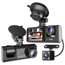 룸미러블랙박스 후방카메라 가성비 2채널 풀HD 1080P 3 카메라 대시 캠 2 인치 화면 블랙박스 드라이버 비, 01 2 Channel_02 64G