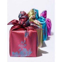 [신박한 잡화] 고급 양색단 보자기 55cm 70cm 90cm 110cm 답례품 선물 포장 대량주문 가격문의, 그린, 특대(110cm)