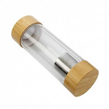 밤색/이중유리 인퓨저 유리텀블러 300ml 용기 돌선물