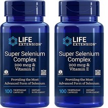 Life Extension Super Selenium Complex 200mcg VitaminE 라이프익스텐션 셀레늄 100정 2개
