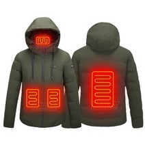 발열패딩 자켓 열 열선 온열 USB 방한점퍼 캠핑 등산 스키 골프 A2