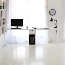 게스트하우스 컴퓨터책상 PC 테이블 인포메이션 매장 가성비 사무용 가구, 아카시아