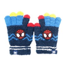 스파이더맨 수면장갑 어린이 유아 아동 남아 키즈 털 손가락 오지 겨울 니트 극세사 장갑