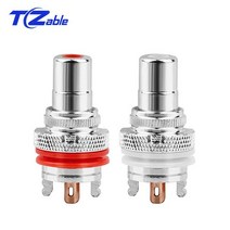 RCA 암 커넥터 로듐 도금 구리 Hifi 스피커 터미널 소켓 섀시 CMC 플러그 어댑터 오디오 잭 DIY, [05] 48pcs, [01] White