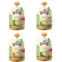 [블루존] 매일유업 맘마밀 안심이유식 9개월 4종 7개입 (미역소고기2 + 녹황채소소고기2 + 브로콜리와닭가슴살2 + 시금치와연근소고기1), 1세트