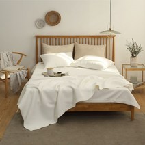 국내산 풍기인견 천연목화솜 누빔 피그먼트 침대패드 이불패드, 풍기인견_화이트