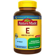 Nature Made 네이처 메이드 비타민E 400IU 토코페롤 아세테이트 소프트젤 300정, 180mg, 1개