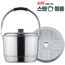 국산 선학X키트너 자체제작 정품 스텐들통 곰솥 빨래솥 6size + 사은품 증정, 들통 4호