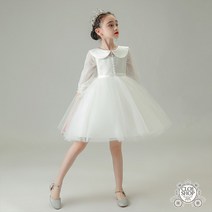 클로이샵 카라 화이트 연주회 콩쿨 생일파티 여아 드레스 발표회 원피스
