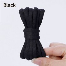 타원형 신발 끈 하프 라운드 운동용 러닝 스니커즈용 퇴색하지 않고 내구성 1쌍, Black_CHINA | 140cm