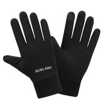 스케이트장갑 피겨 빙상 아이스링크 스노우보드 스키 이너 여성 남성 방수 등산 장갑, 남성용 블랙 [후리스 컴포터블]