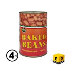 G.O.C FARM 베이크드빈스 식품 통조림, 4개, 420g