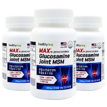 타이거아울렛 미국 글루코사민 조인트 MSM 60정 x 3병 약 3개월분 엠에스엠 식이유황 초록입홍합 상어연골 무릎 관절 연골에 좋은 프리미엄 영양제, 단품, 단품