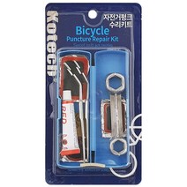 코텍 자전거펑크 수리키트(K-9387) 수리공구 펑크패치 펑크수리 자전거수리 빵꾸패치 수리킷, 혼합 색상, 1세트