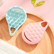 두피마사지형 샴푸브러쉬 11X7.5CM 모발강화 두피각질제거 윤기나는머리, 핑크