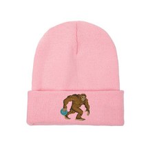 골프워머 골프방한용품 디스크 골프 바구니 스로우 스포츠 스컬리 비니 모자 빅풋 니트 겨울 보닛 유니섹스 스키, [01] 싱글 사이즈, [08] 분홍색