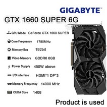 gigabyte 그래픽 카드 geforce gtx 1660s 1660 super 6g atx 12nm 6gb 14000 mhz gddr6 192bit 지원 amd 인텔 데스크탑 c, gtx 1660 슈퍼 6g