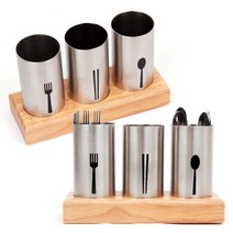 에코벨 내츄럴 스테인레스 수저통 3단, 1세트