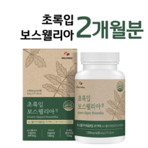 초록입홍합 보스웰리아 하루 두알 보스웰릭산 초록 홍합 우슬 버드나무 껍질 치커리 홈쇼핑 영양제 프리미엄 성분 가격 효능 비교 부모님 엄마 아빠 선생님 등산 선물, 2개월분, 1000mg x 60정 (하루두알)