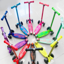 마이크로킥보드 맥시T 디럭스 LED 유아킥보드, 블랙