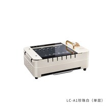 연기없는 연기먹는 안방 반반전기그릴 꼬치 바베큐 야외 가정용 르 케밥 바베큐 기계 무연 자동 회전 실내, 01 white single layer_04 AU
