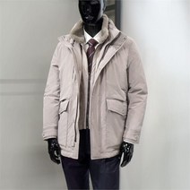 지이크파렌하이트 지이크F SH05 베이지 무스탕 패널 구스 패딩 21FW D6008