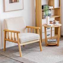 일인용 쇼파 모던 소형 침실 거실 북유럽 패브릭 1인용 소파 의자 렌탈 숙소 심플, 의자 1개 테이블 화이트 면 린넨