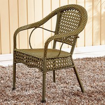 베란다 야외 고급 수입 라탄 의자 발코니 1인용 등받이 체어 편안한 원목 우드, 2번 체어 토호 골드 한 줌