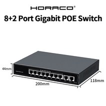 핫딜 poe5000 포티게이트 HORACO8 포트 기가비트 POE 스위치 1000Mbps 2 업 링크 네트워크 스위처 IP 카메라 감시 nvr용 120W 허브 인터넷 분배기, [01] ZXAFG82N, 01 ZX-AFG-82N