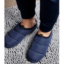 솜빵빵 따뜻한 기모 패딩 슬리퍼 블루 255 재택근무 교사 층간소음 덧버선 거실화 임산부