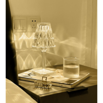 크리스탈 램프 카르텔 감성 USB 유선 LED 조명, 화이트