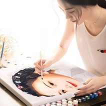 YAYA샵 diy 그림기리기 세트 피포페인팅 유화 주문제작전문 포샵수정 8종세트+거치대증정 36 42색, 50*60cm, 36색