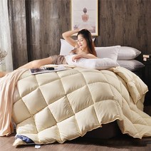 이불 퀼트 화이트 구스 다운 필러 3D 빵 이불/이불/이불 겨울 럭셔리 담요 거위 깃털, 180x220cm(3kg)_cream-colored, cream-colored