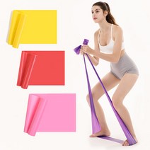 폭스밸리 라인 라텍스밴드 필라테스 스트레칭 요가 밴드, 0.35mm 옐로우