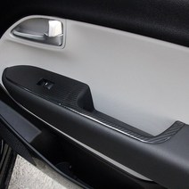 기아 레이 데칼 카본스티커 기어 컵홀더 콘솔 핸들, F TYPE (도어커버 패널), 01. 패브릭 블랙카본
