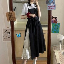 슬링 원피스 끈나시 뷔스티에 펀칭 멜빵 치마 소녀 여름옷 2021년 중고교생 달콤