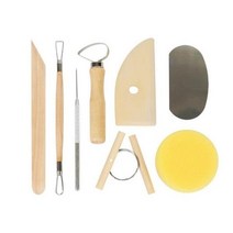 18Pcs 텍스처 도자기 세부사항 조각 도구 폴리머 클브러시 DIY 모델링 구멍 펀치 점토, 8Pcs-G