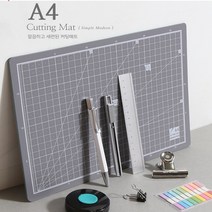 알로하 데스크패드 1cm 모눈눈금 컷팅매트 미끄럼방지 책상매트 유리매트 작업매트, 녹색