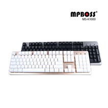 엠피보스 LED게이밍키보드/MS-K1000/멀티키/반기계식, 화이트