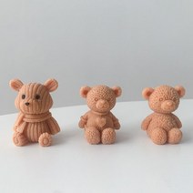 테디베어 곰돌이 3D 3종 캔들몰드, A