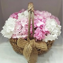 영하우스 생일꽃바구니 비누꽃 축하꽃 개업꽃 해바라기꽃 기념일 부모님 생신선물 어버이날 꽃바구니 생신 환갑꽃 칠순꽃바구니 팔순꽃 승진꽃 꽃배달 선물, 수국꽃바구니 핑크+사랑합니다